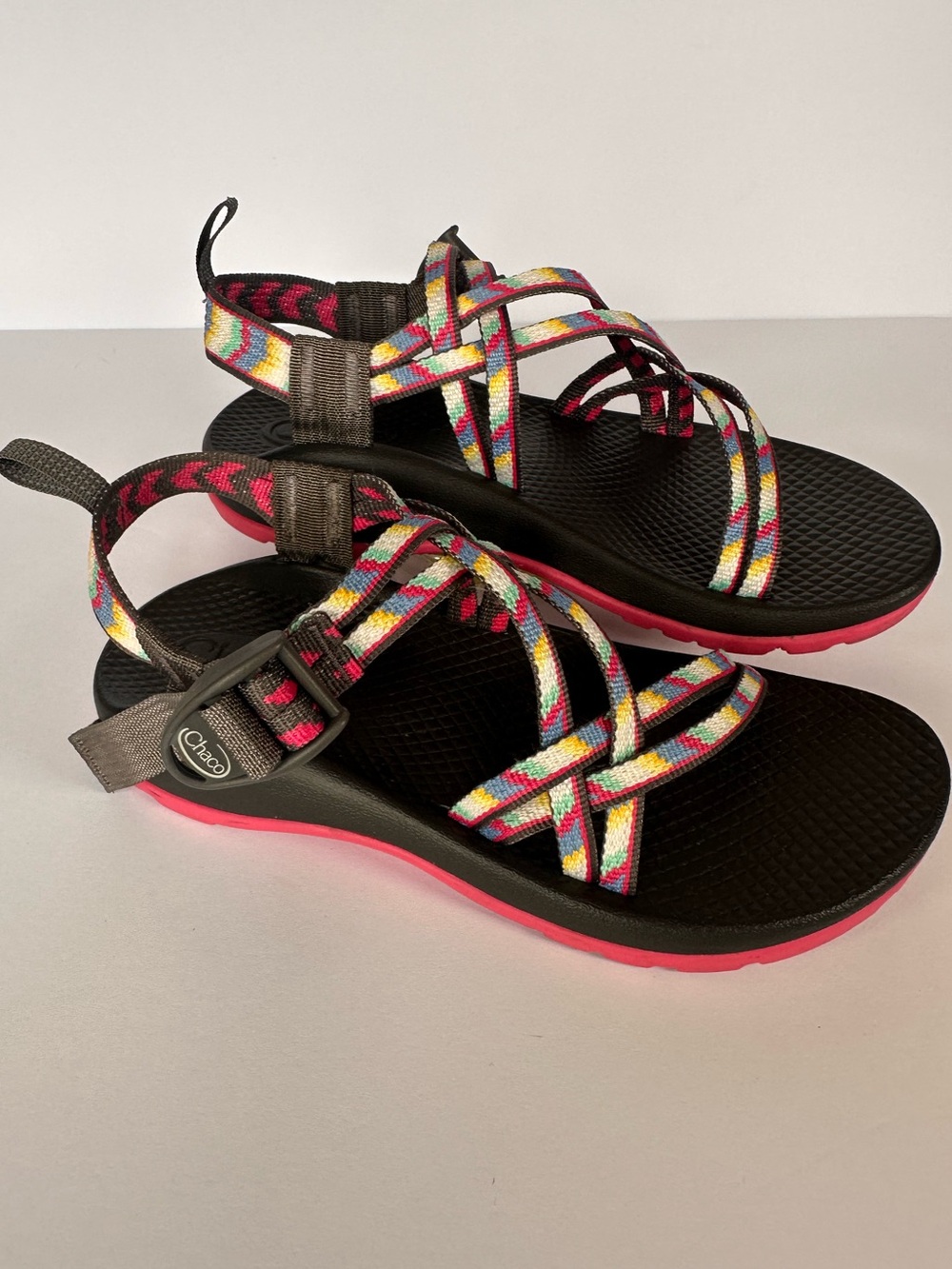 Chaco Kids ZX1 EcoTread Fletched Pink Strappy Sandals Big Kid Size 4